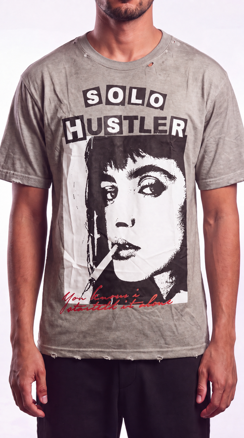 Solo Hustler Gray Tee - image 1